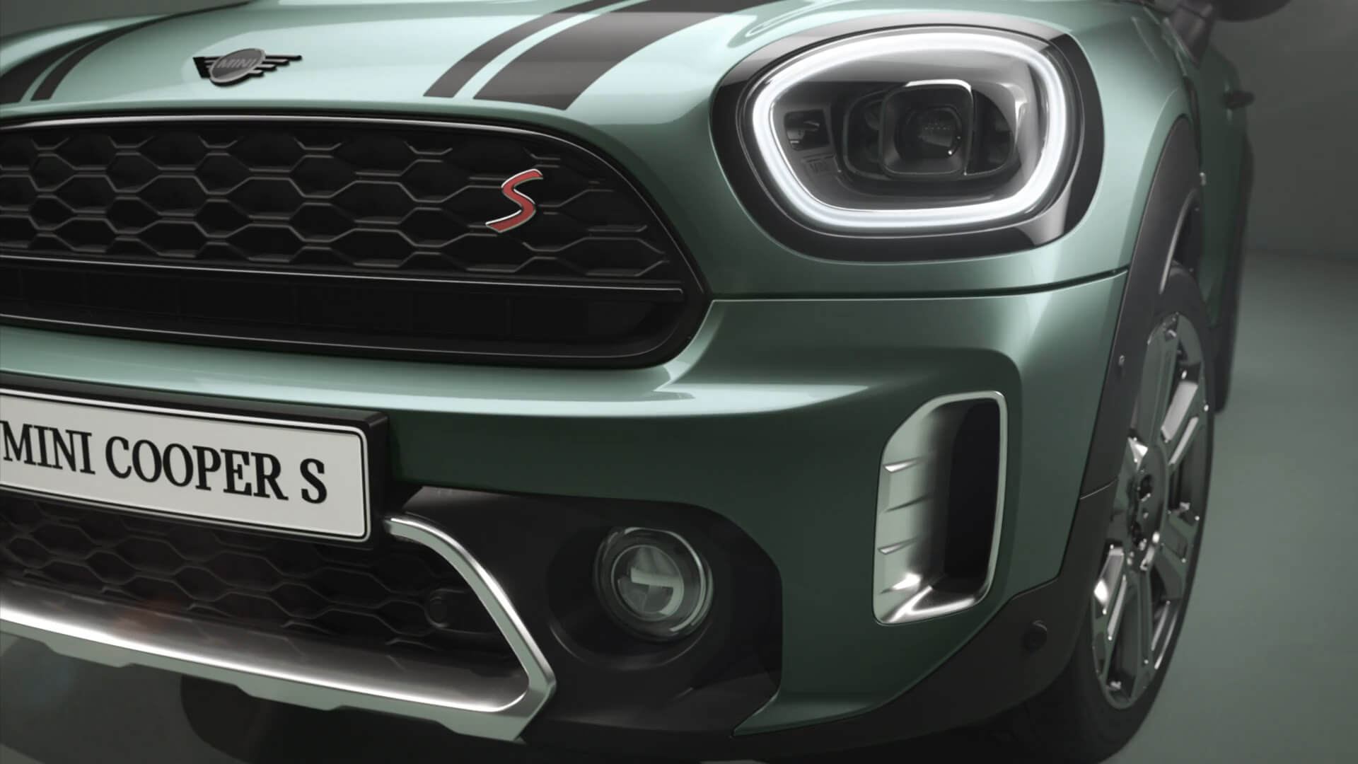 MINI Countryman – sānskats – Green un Black krāsa