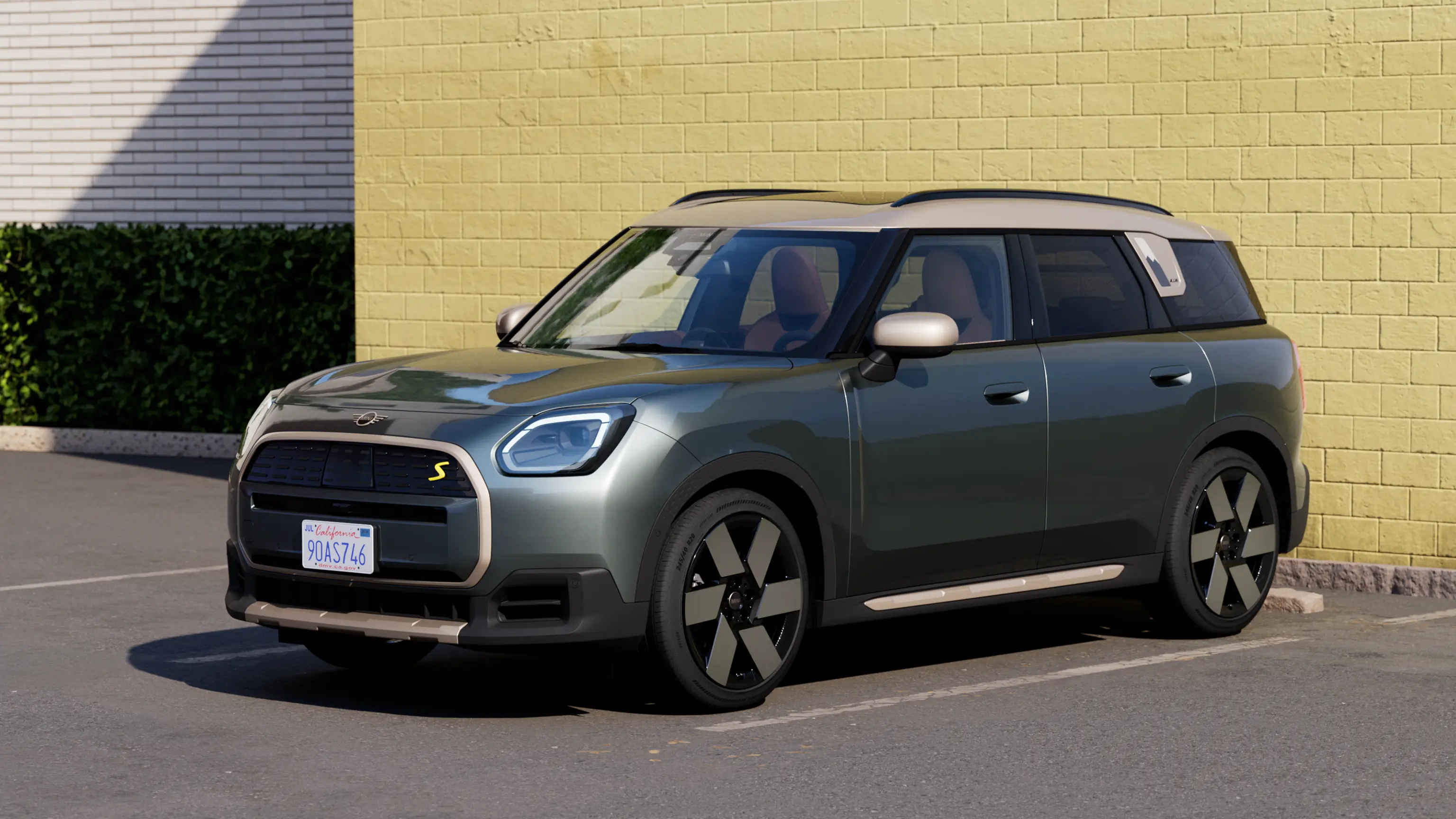 Elektriskais MINI Countryman - skats - fons