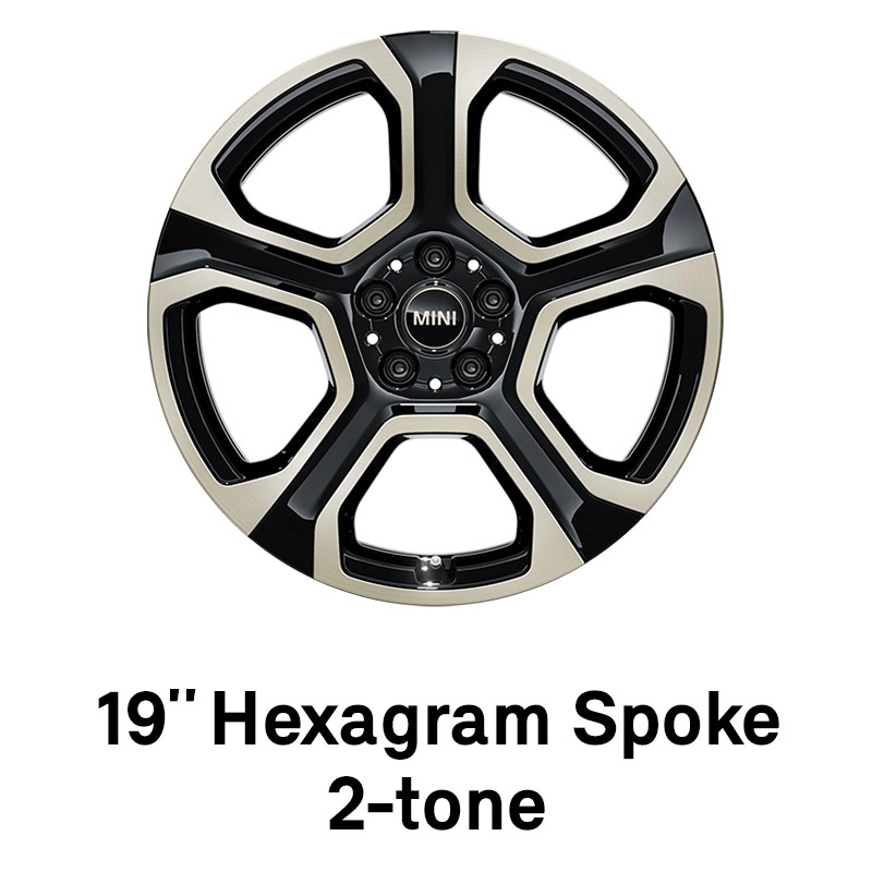 MINI diski: 19 collu hexagram spoke 2-tone