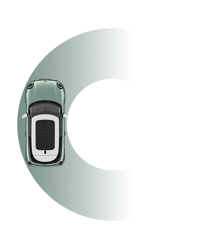 Trīsdurvju MINI Cooper – apgriešanās rādiuss