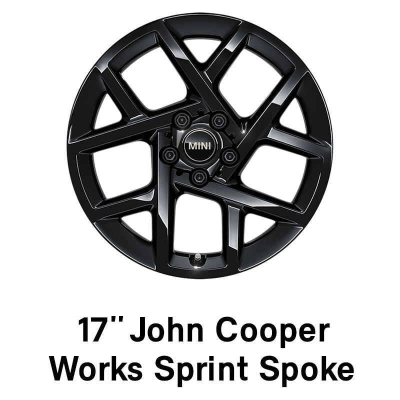MINI – aprīkojums – 17 collu JCW Sprint Spoke diski melnā krāsā