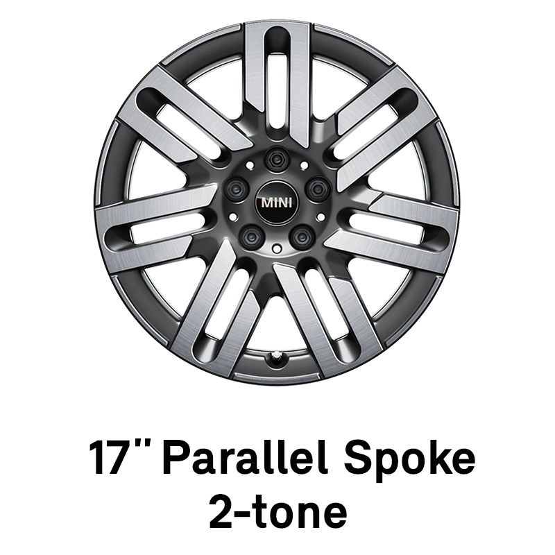 MINI – aprīkojums – 17 collu Parallel Spoke divtoņu diski