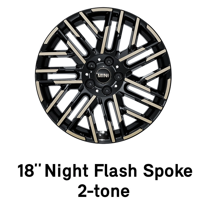 MINI – aprīkojums – 18 collu Night Flash Spoke divtoņu diski