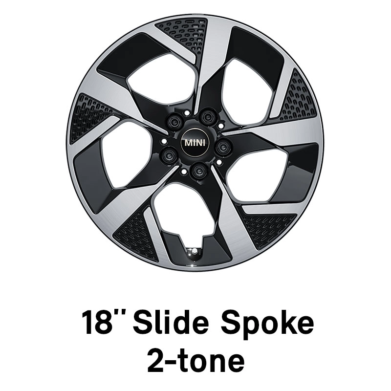 MINI – aprīkojums – 18 collu Slide Spoke divtoņu diski
