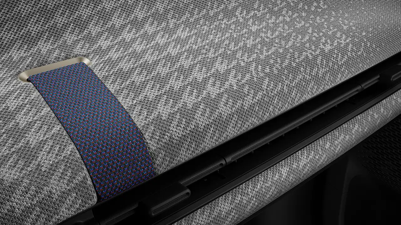 Pilnībā Elektriskais MINI Cooper Classic Style skats ar sēdekļiem pelēkā/zilā Vescin/auduma apdarē