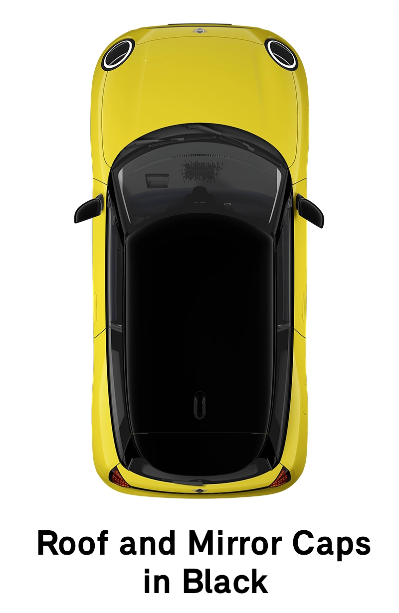 MINI jumts: Jumts un spoguļu korpusi melnā krāsā