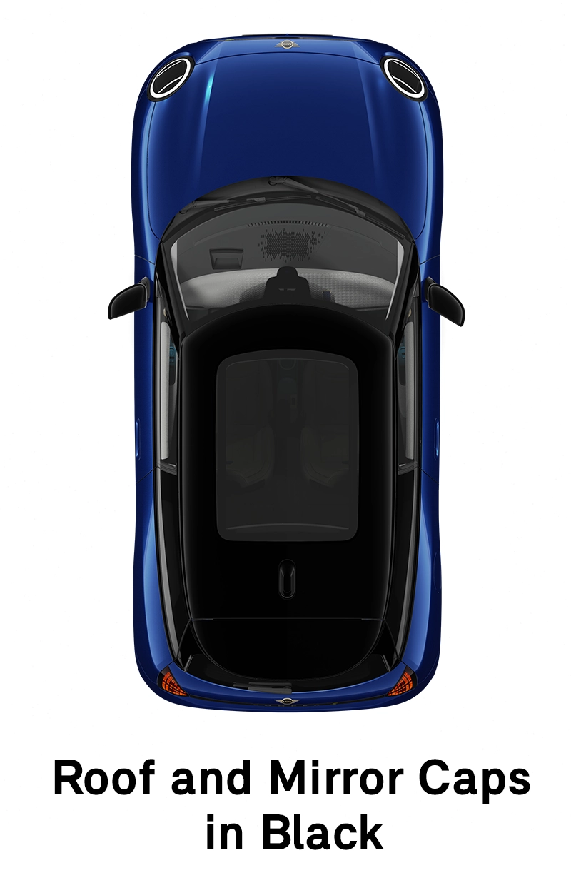 MINI jumts: Jumts un spoguļu korpusi melnā krāsā