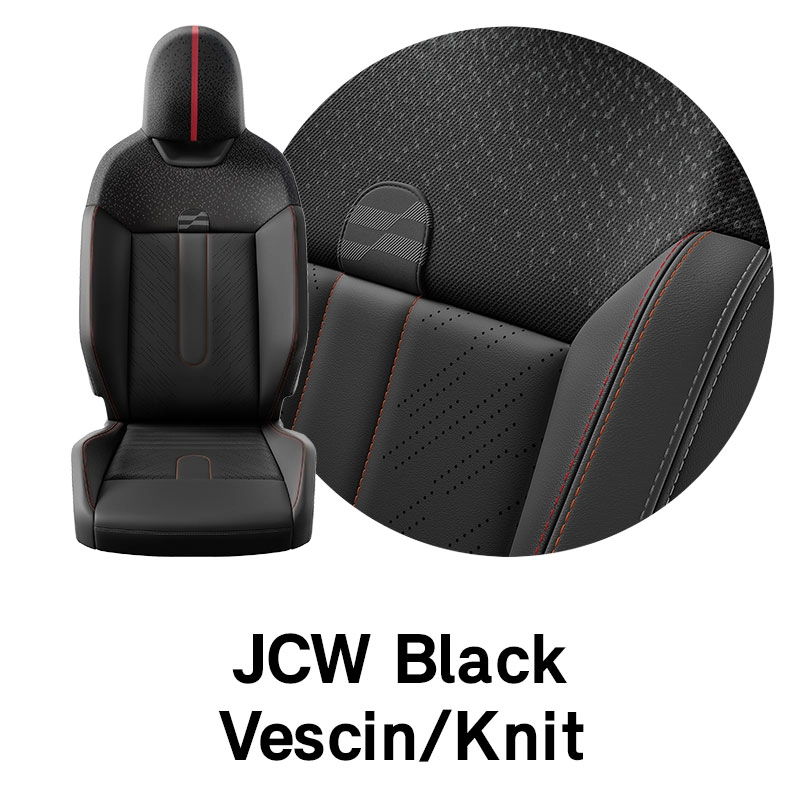 MINI salona apdare: JCW melns Vescin/Knit