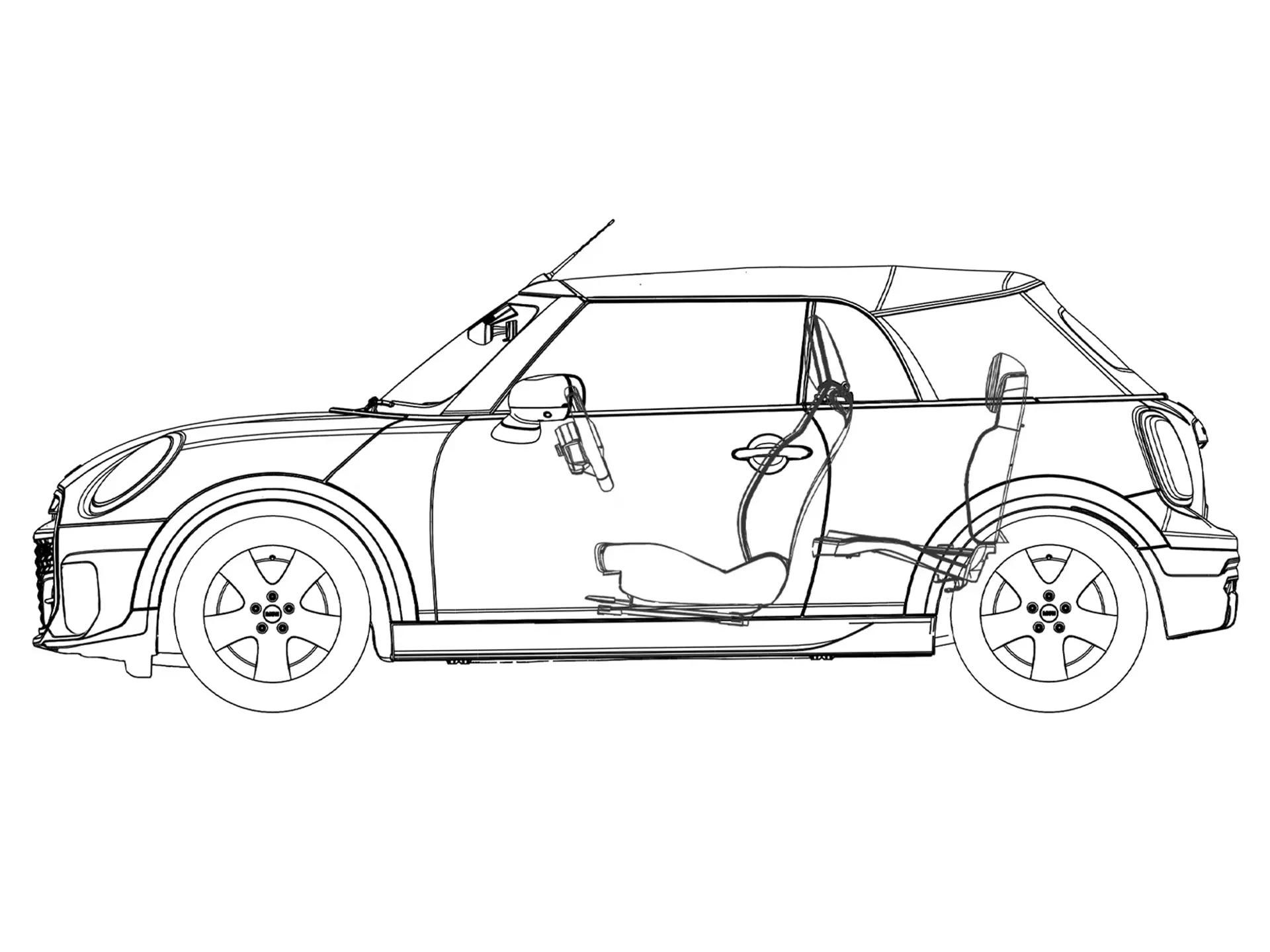 MINI Cooper Convertible – sānskats, uzmetums