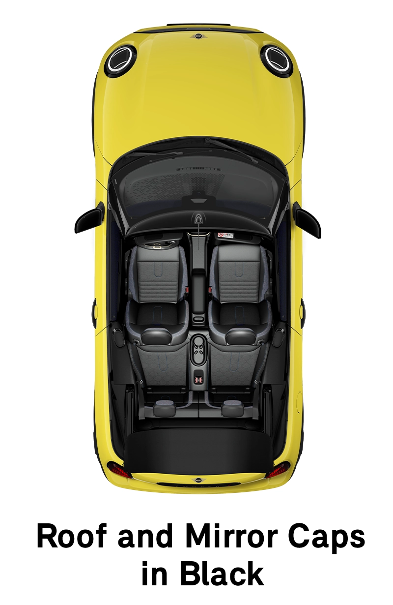 MINI jumts: Jumts un spoguļu korpusi melnā krāsā