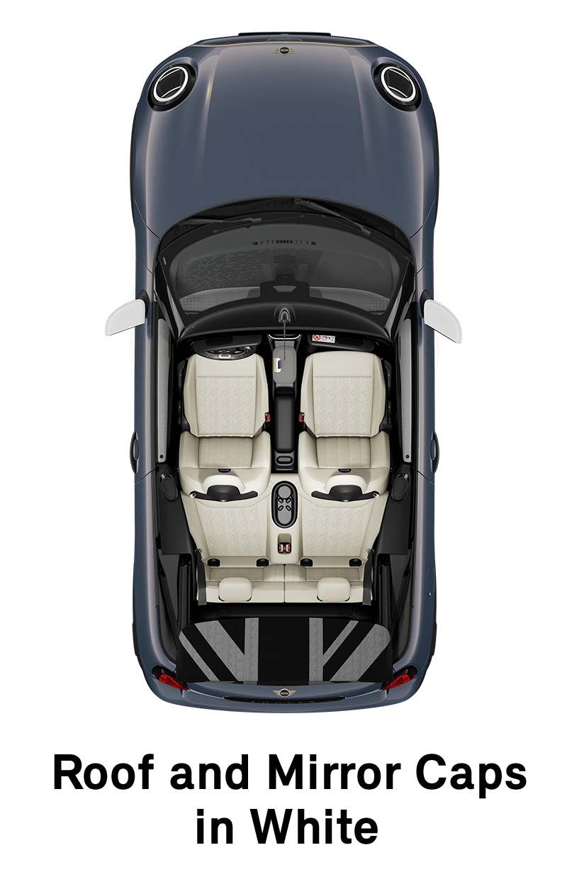 MINI jumts: Jumts un spoguļu korpusi baltā krāsā