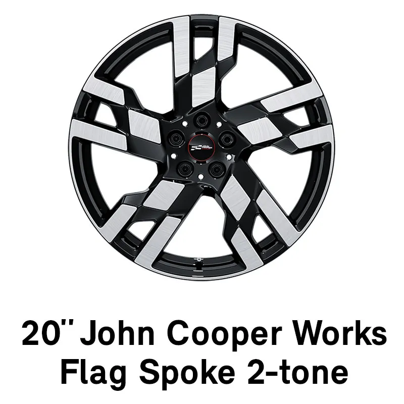 MINI – aprīkojums – 20 collu JCW Flag Spoke divtoņu diski