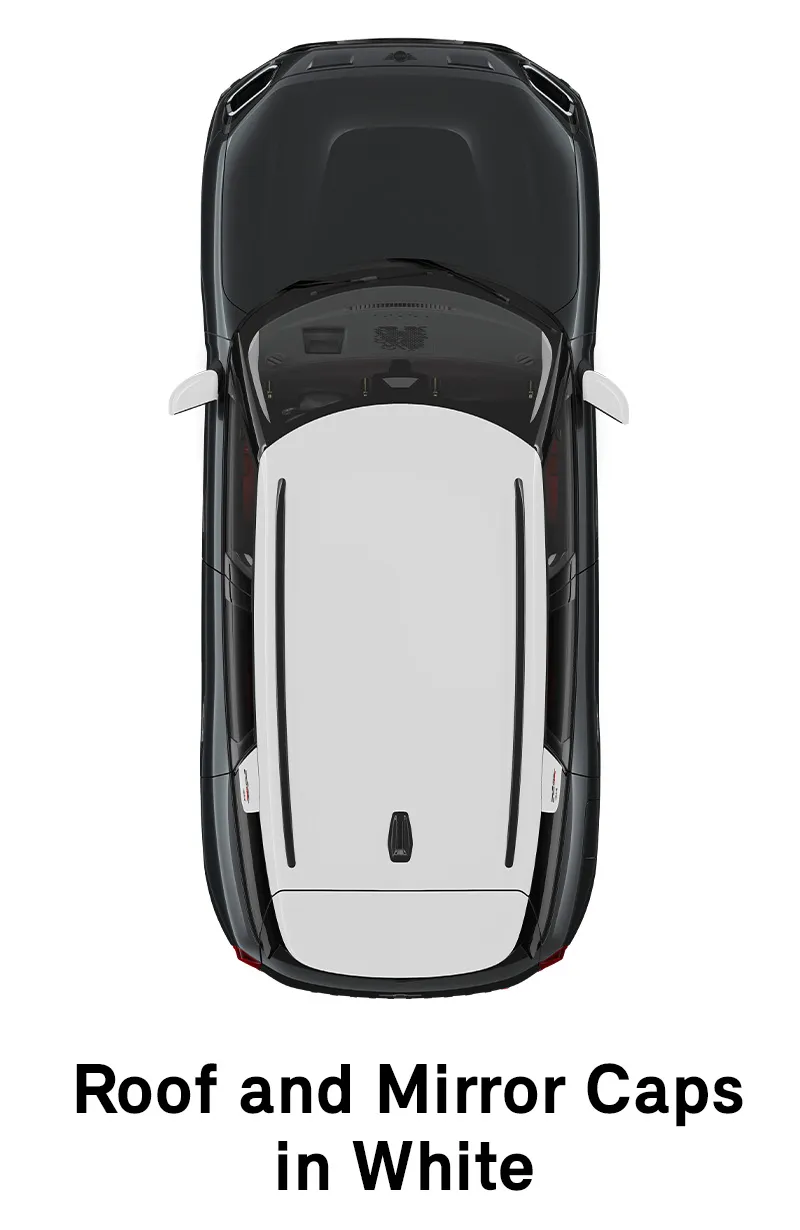  MINI – aprīkojums – jcw stils, jumts un spoguļu korpusi baltā krāsā