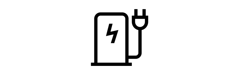 Pilnībā elektriskais MINI – uzlāde – stacijas ikona