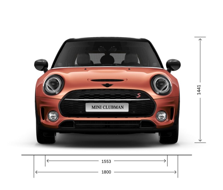 MINI Clubman – sānskats – izmēri