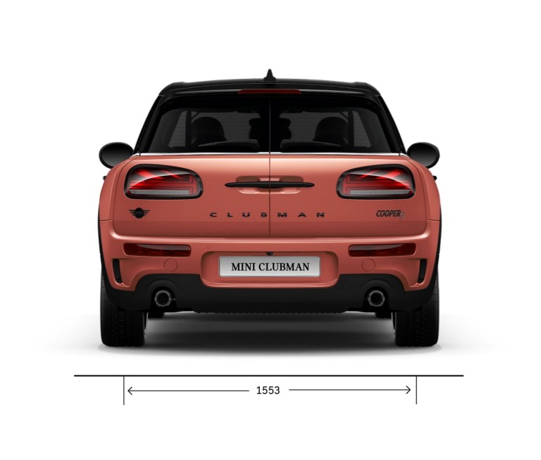 MINI Cooper – aizmugures skats – izmēri