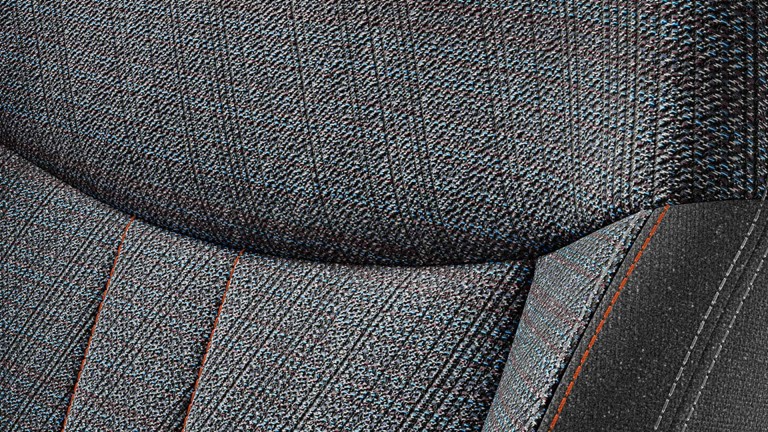 Trīsdurvju MINI Cooper – salons – galerija – sēdekļu stils essential