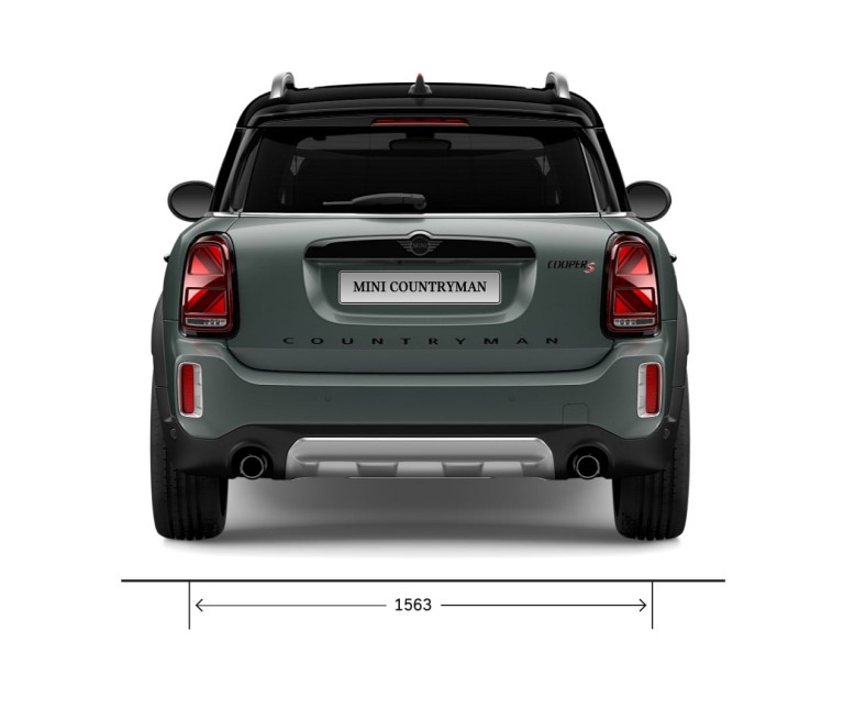 MINI Countryman – aizmugures skats – izmēri